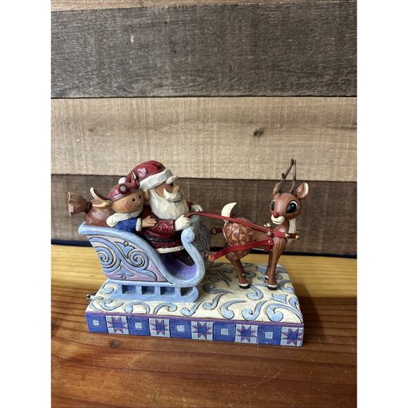Jim Shore ~ Rudolph (The Red Nose Reindeer) Deluxe Musical Figurine In Box